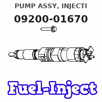 09200-01670 PUMP ASSY, INJECTI